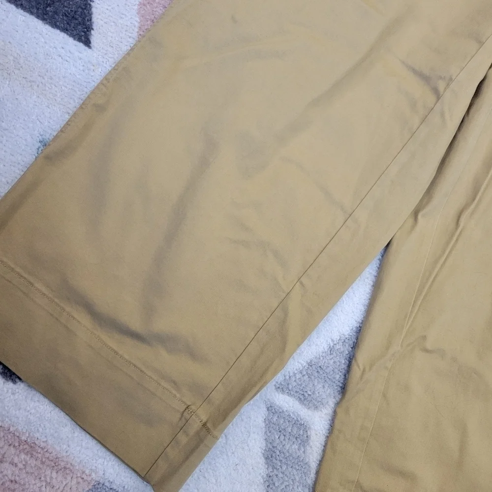 J. Crew Wide Leg Pull On Chino Pants Large Tall / Long Length